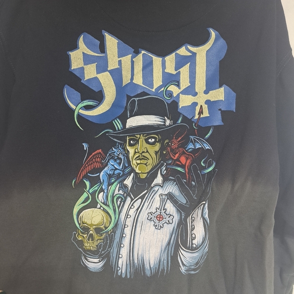 EUC Ghost Band Hoodie Sweatshirt Mens LG‎ Official Merch Double Sided Metal RARE - Picture 4 of 5